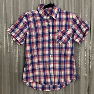 plaid button down shirt